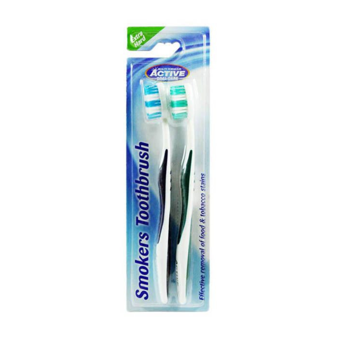 ACTIVE SMOKERS TOOTHBRUSH EXTRA HARD 2PCK